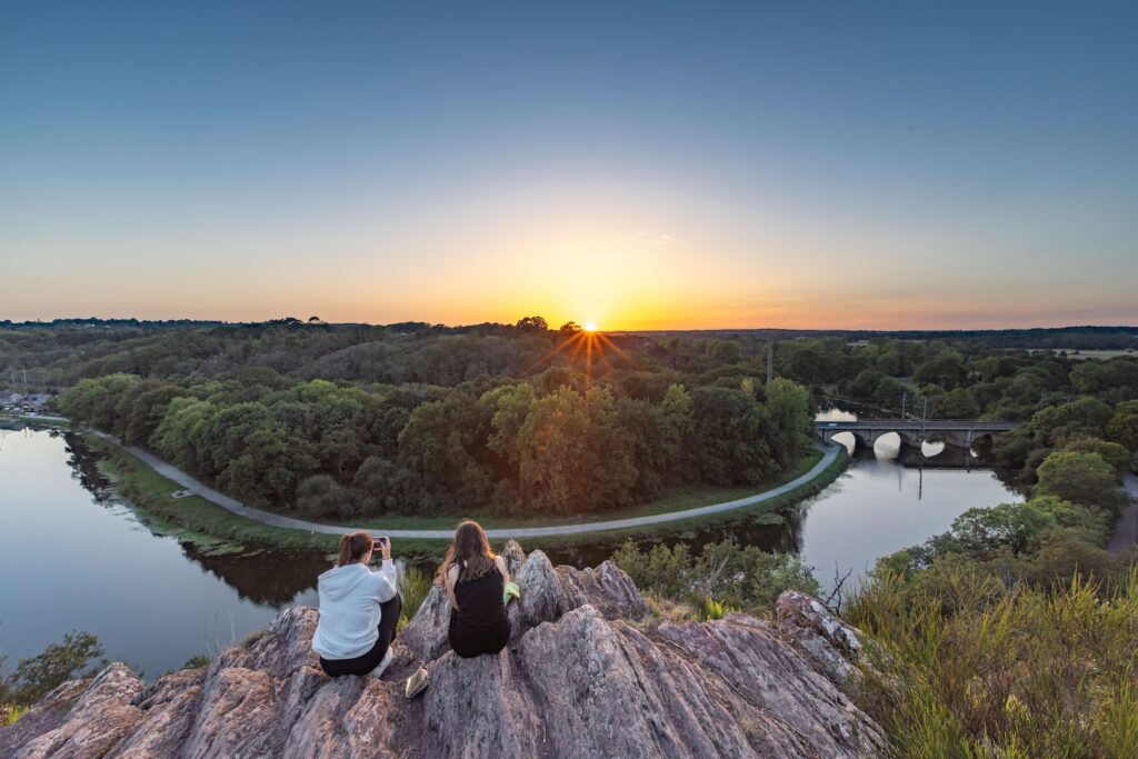 Coucher de soleil sur les falaises du Boël près de Rennes