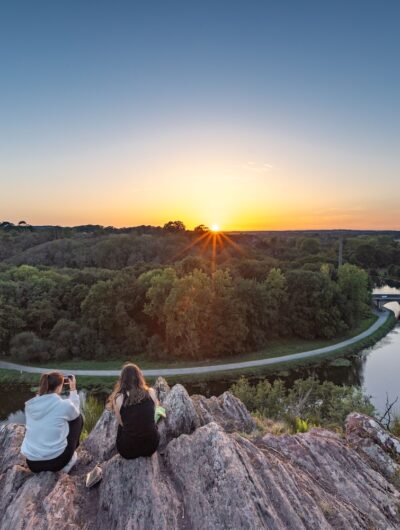 Coucher de soleil sur les falaises du Boël près de Rennes