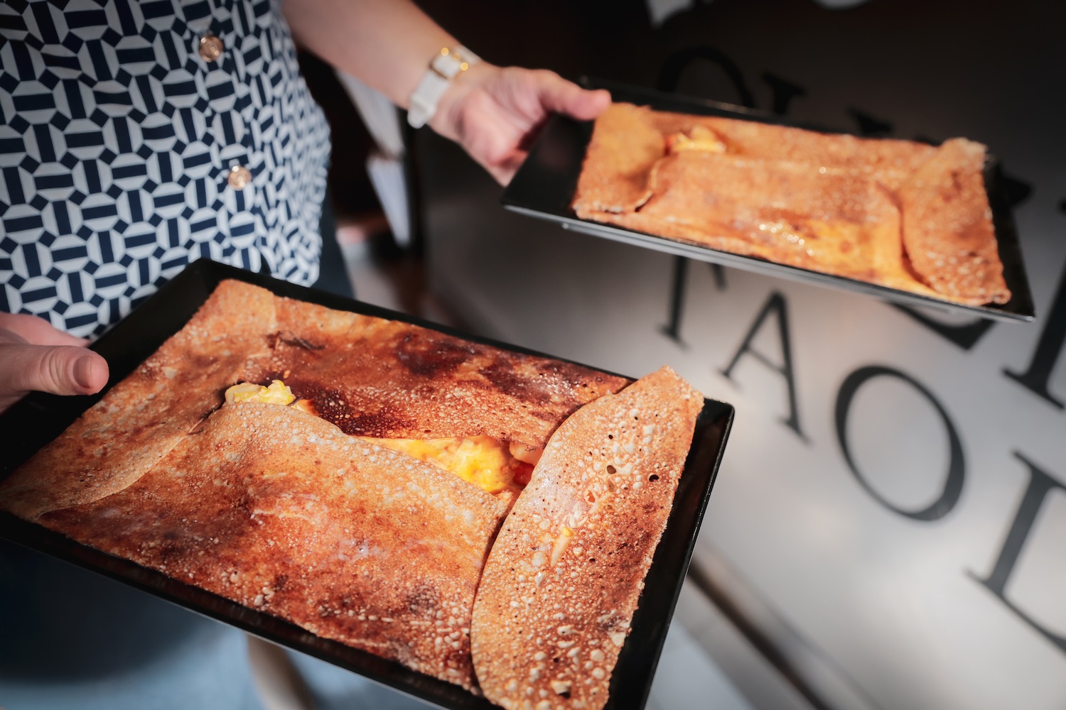 Assiettes de galettes de la crêperie Ouzh Taol