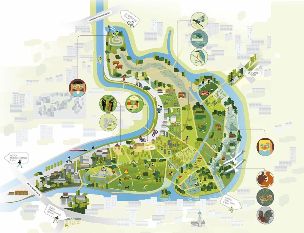 Plan des Prairies Saint-Martin à Rennes