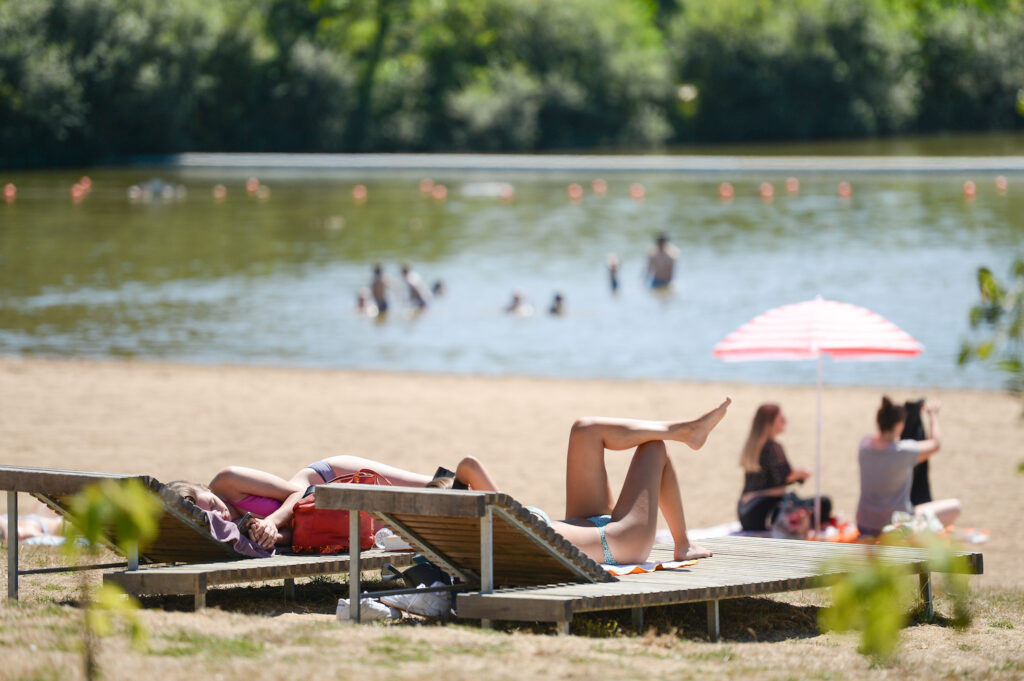 La plage d'Apigné près de Rennes