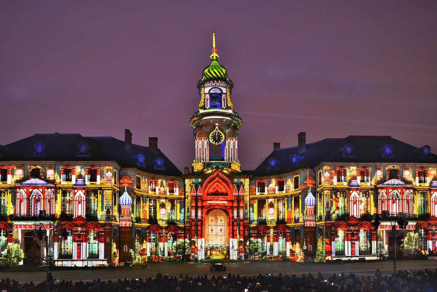 Illuminations de la mairie de Rennes