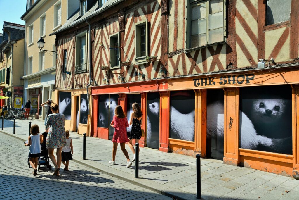 La rue de Penhoët dans le vieux-Rennes