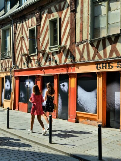 La rue de Penhoët dans le vieux-Rennes