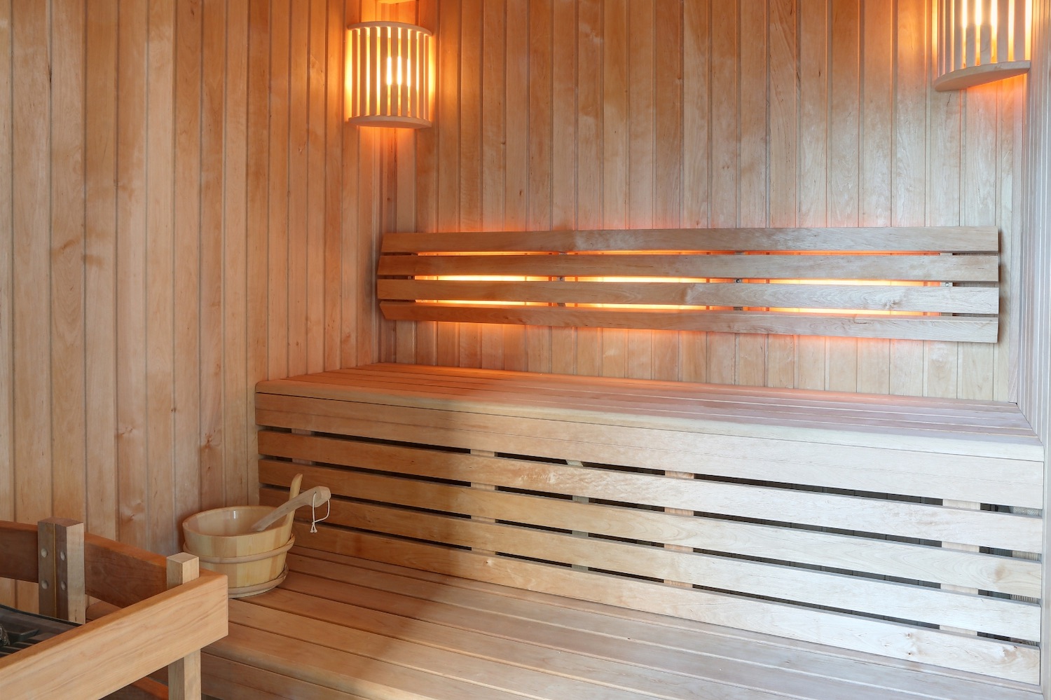 Le sauna de l'espace bien-être dans l'Hôtel Isidore