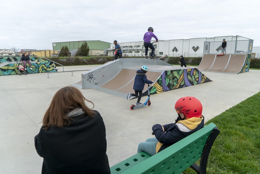 A Saint-Gilles un skatepark adapté à tous les niveaux. 