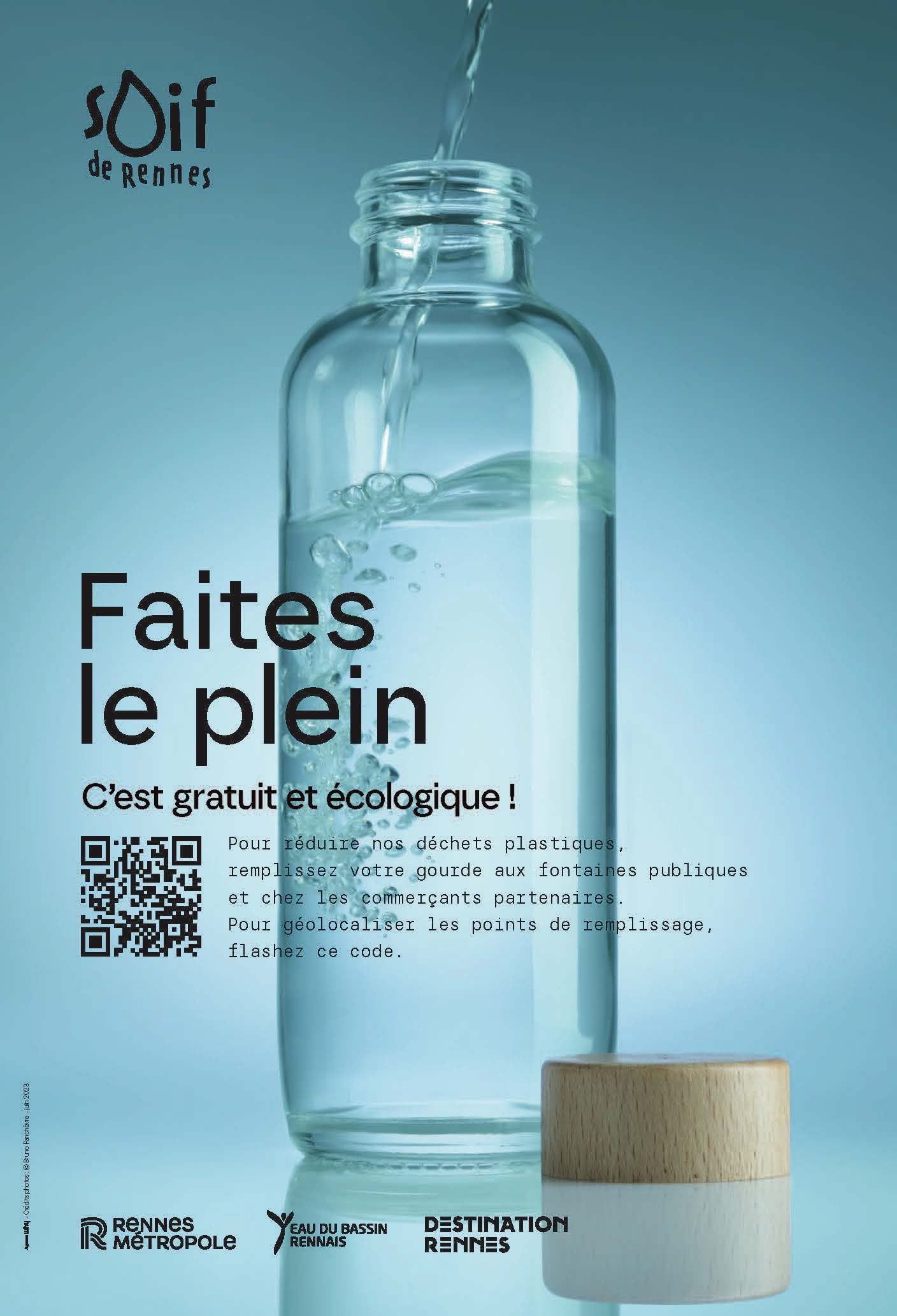 Visuel du dispositif Soif de Rennes qui recense les points d'eau potable gratuits