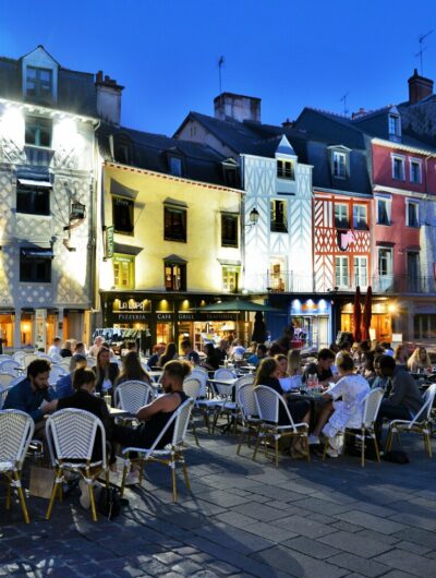 Terrasses de Rennes la nuit