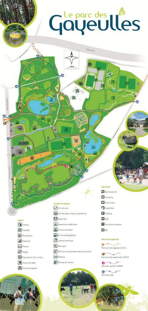 Le plan du parc des Gayeulles à Rennes