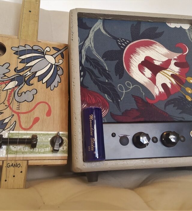 Guitare cigar box et ampli