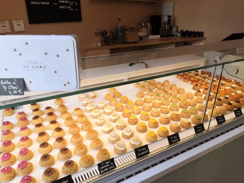 Choux en vitrine