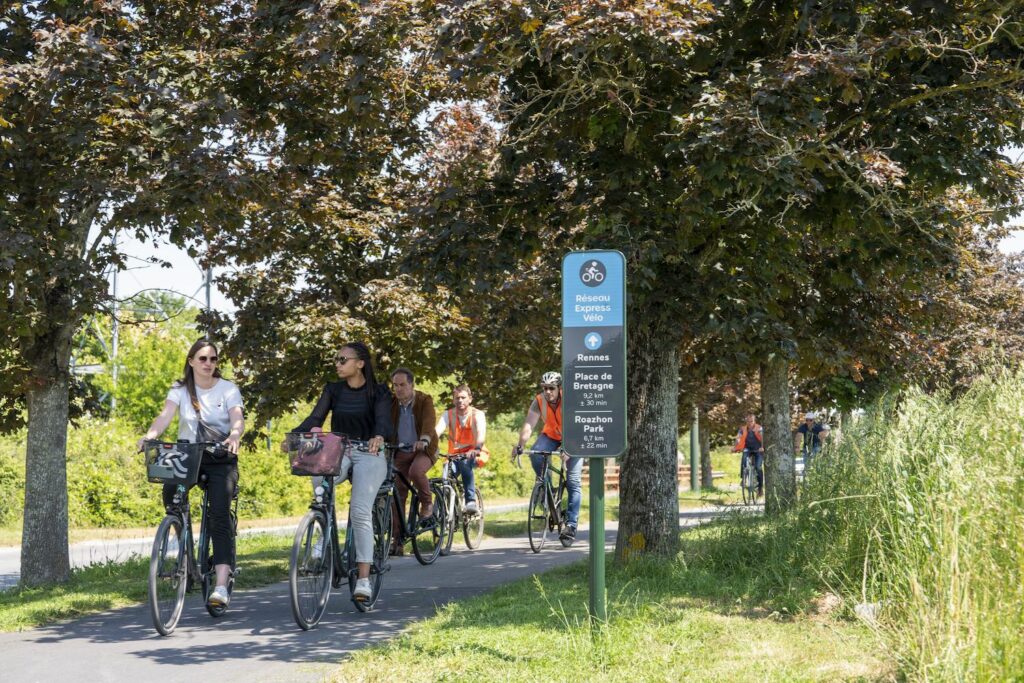 Réseau express vélo en direction du Rheu