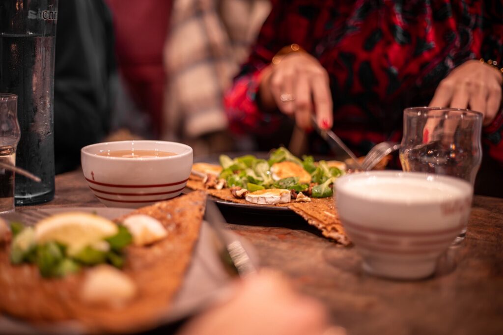 Pause dans la crêperie La Rozell à Rennes