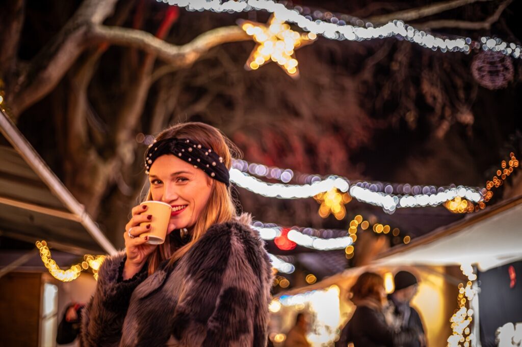 Sur le marché de Noël du Mail