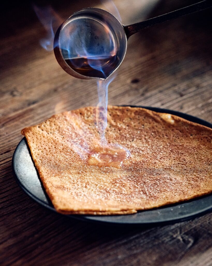 Crêpe flambée