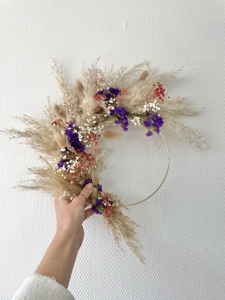 Atelier couronne de fleurs séchées