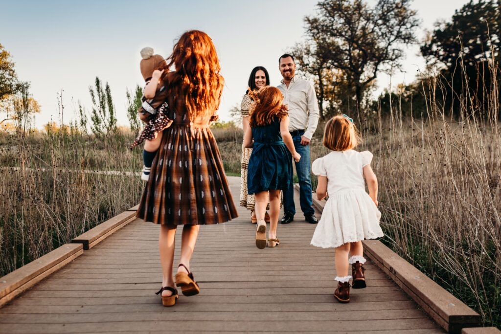 Famille en promenade