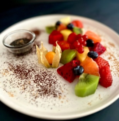 Assiette de dessert aux fruits