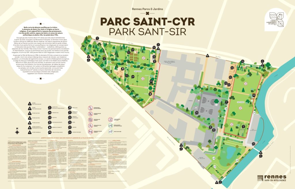 Plan du parc Saint-Cyr