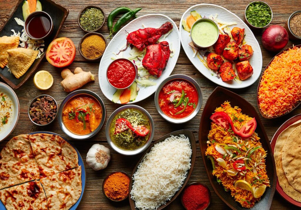 Assortiments de spécialités de la cuisine indienne à déguster dans les restaurants rennais