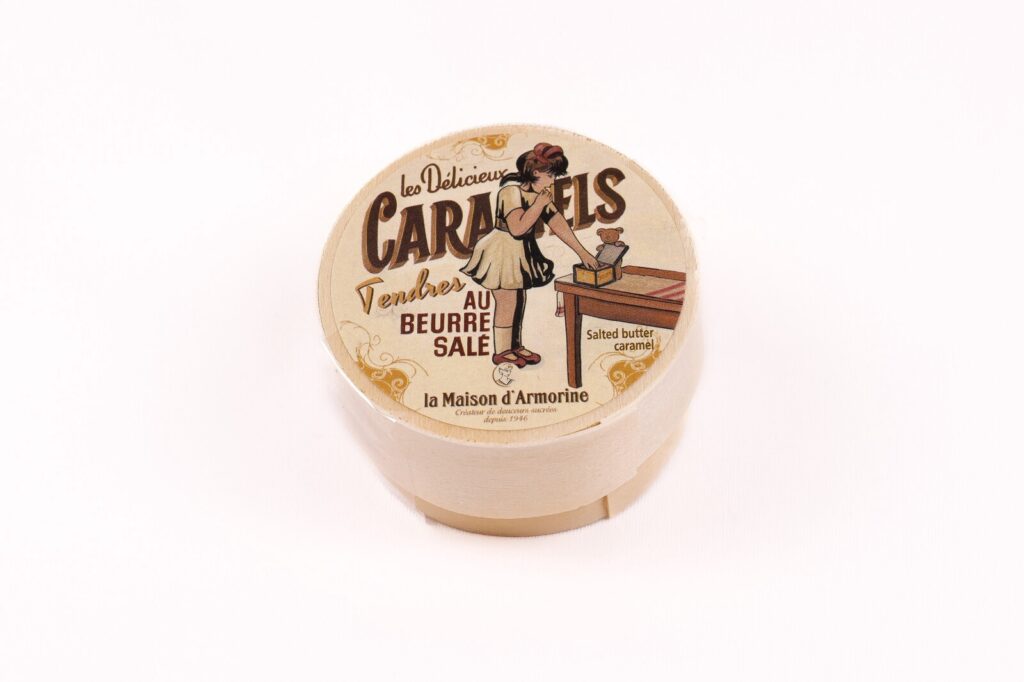 Boîte de caramels au beurre salé en vente à la boutique de l'Office de tourisme de Rennes