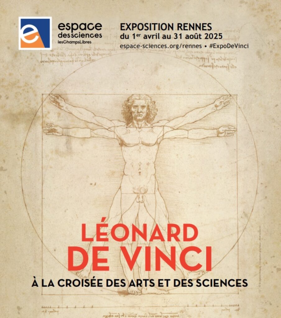 Affiche de l'exposition « Léonard de Vinci, à la croisée des arts et des sciences »