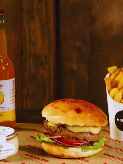 Menu avec burger de la Boucherie Maurice
