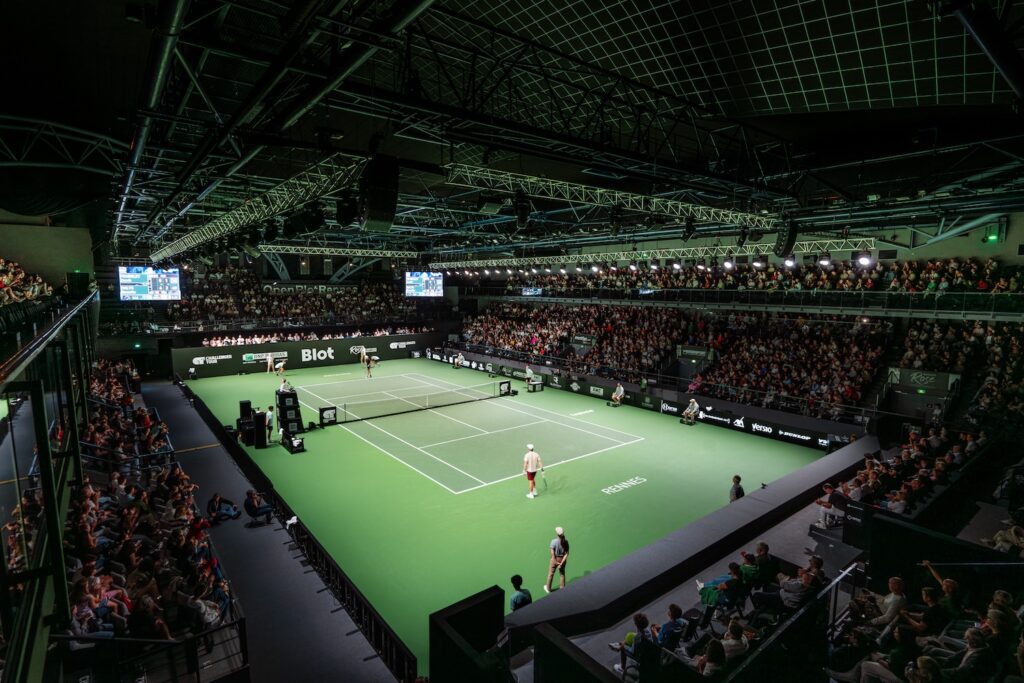 Match de tennis à l'Open Blot de Rennes au Liberté.