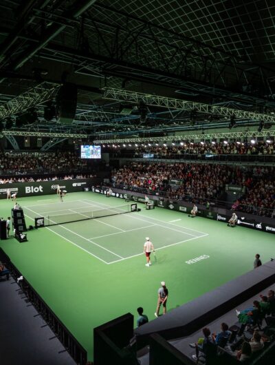 Match de tennis à l'Open Blot de Rennes au Liberté.