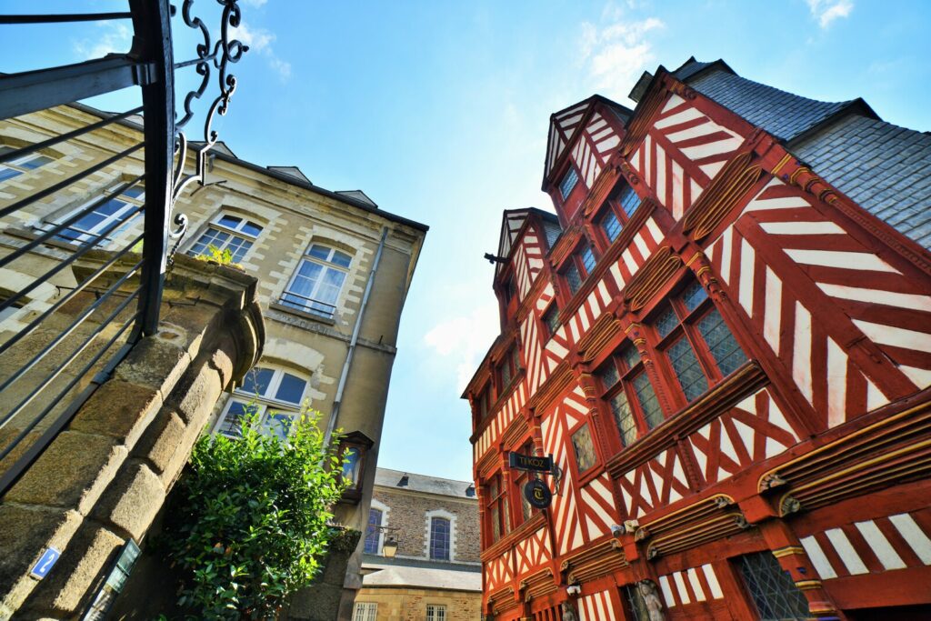 Maisons de pans de bois dans le centre-ville de Rennes