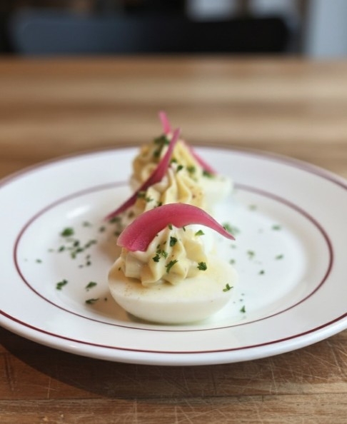Plat du Bouillon Liberté : l'oeuf mayo, incontournable de la tradition bouillon.