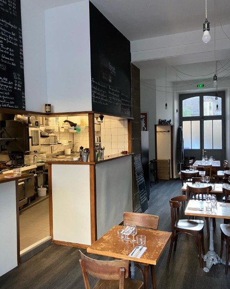 Salle du restaurant Le Bocal, à Rennes