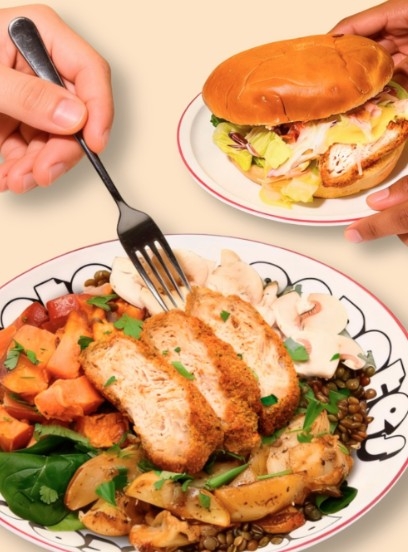 Plusieurs plats chez Popotes, à Rennes