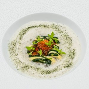 Plat iodé du chef Ronan Kervarrec à Saint-Grégoire