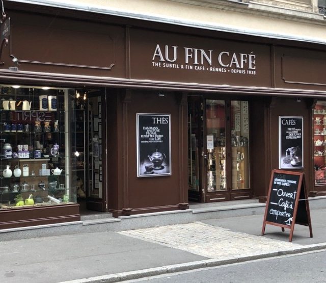 Devanture d'Au Fin Café - Torréfacteur artisanal à Rennes
