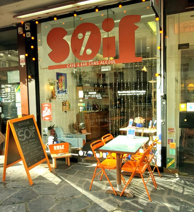 Devanture de la cave SOIF, à Rennes