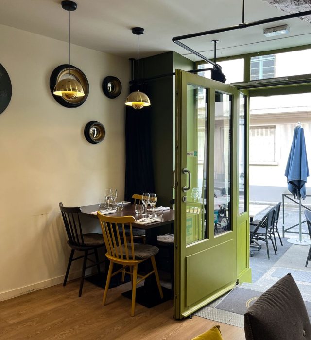 Salle du restaurant du Bistrot des Remparts, à Rennes