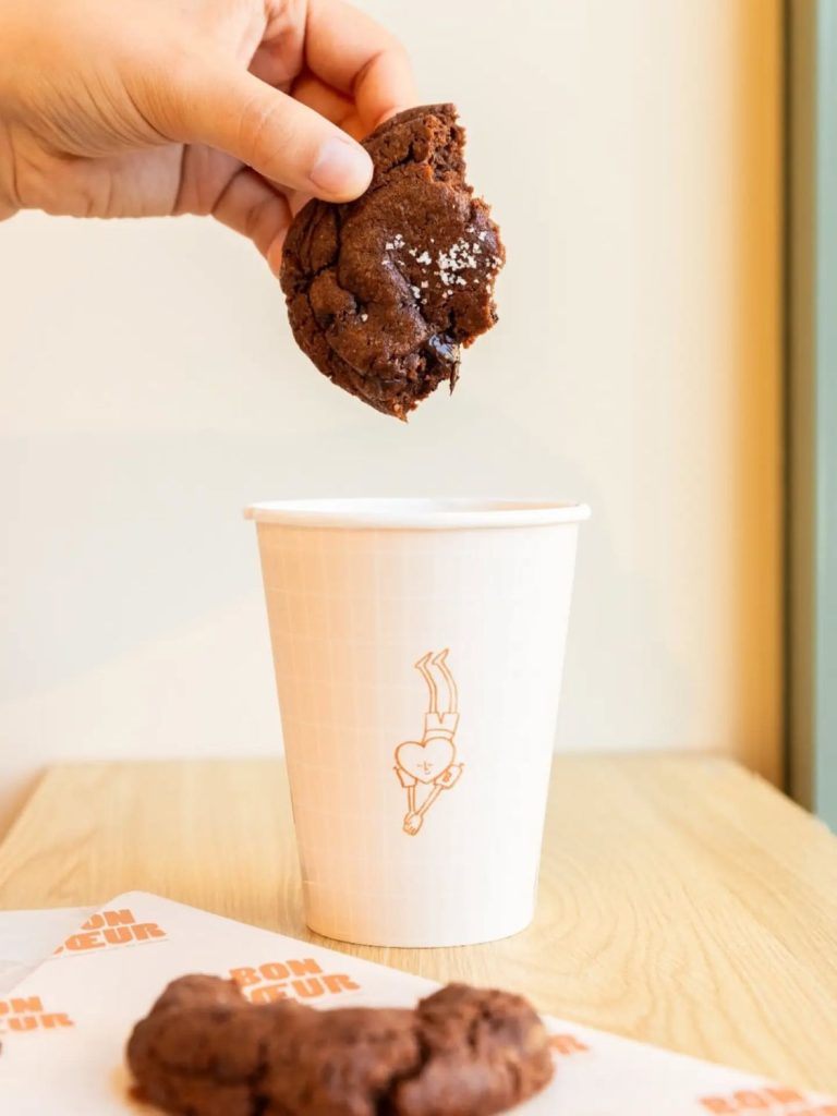Cookie et boisson de chez Boncœur, à Rennes