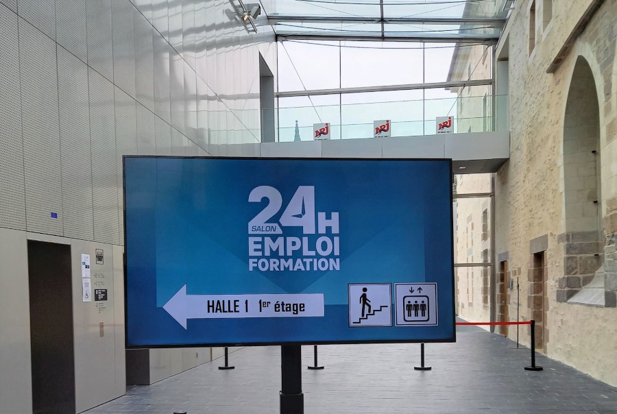 Affichage écran salon 24h pour l'emploi 2020